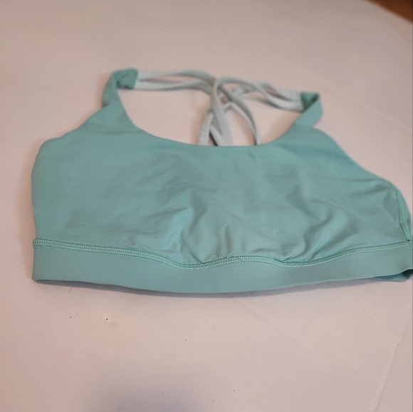 lululemon athletica Tops - Lululemon turquoise 2 tone Energy Bra Size 10